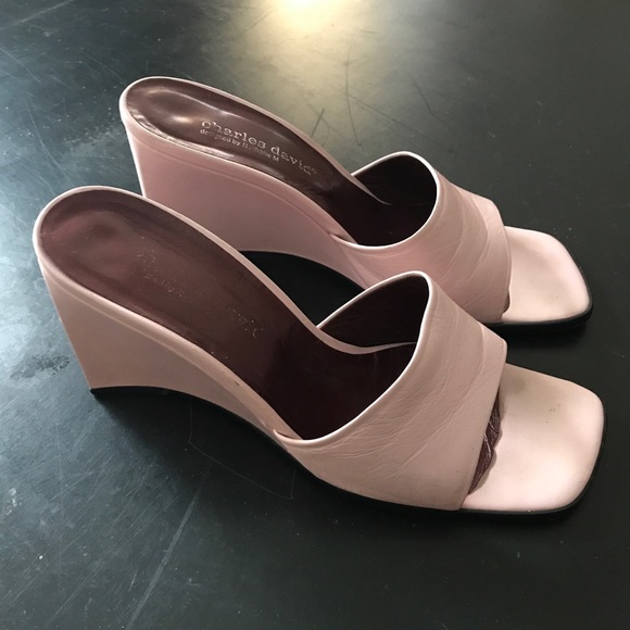 Charles David Shoes - Vintage Charles David pink wedge